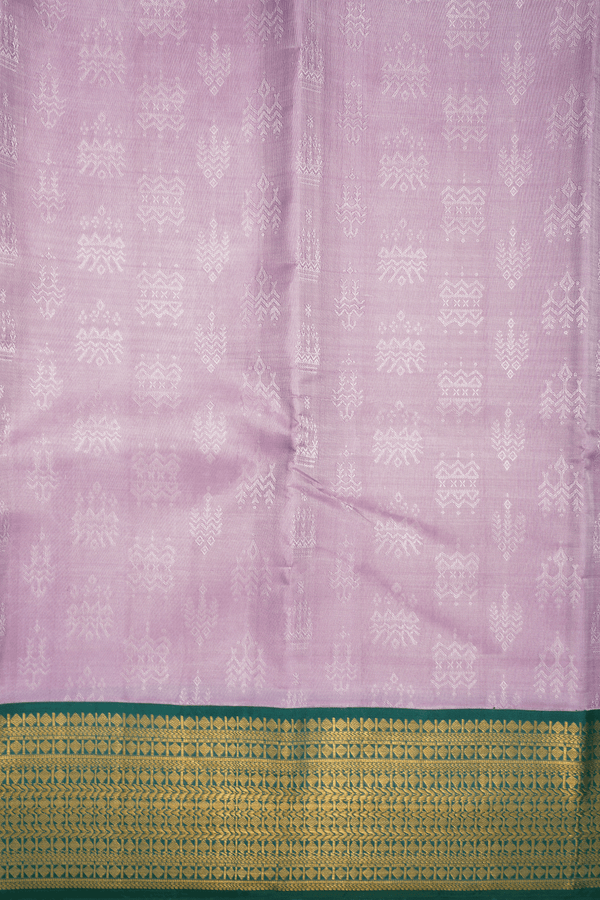 Threadwork Motifs Pastel Pink Kanchipuram Silk Saree