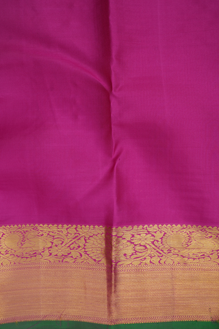 Threadwork With Zari Buttas Royal Blue Kanchipuram Silk Saree
