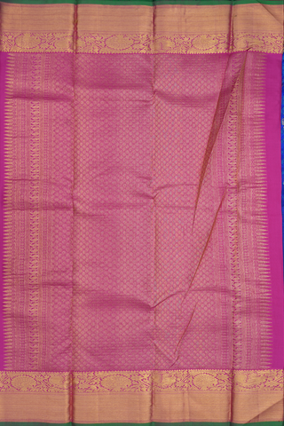Threadwork With Zari Buttas Royal Blue Kanchipuram Silk Saree