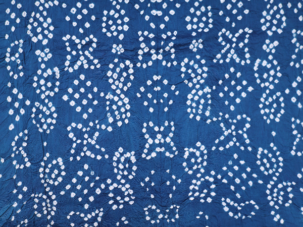 Tie And Dye Design Blue Bandhani Unstitched Salwar Material