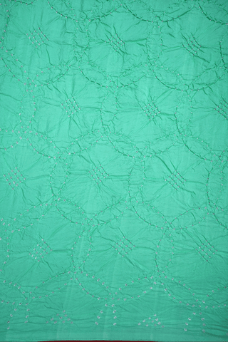 Tie And Dye Design Mint Green Bandhani Silk Saree