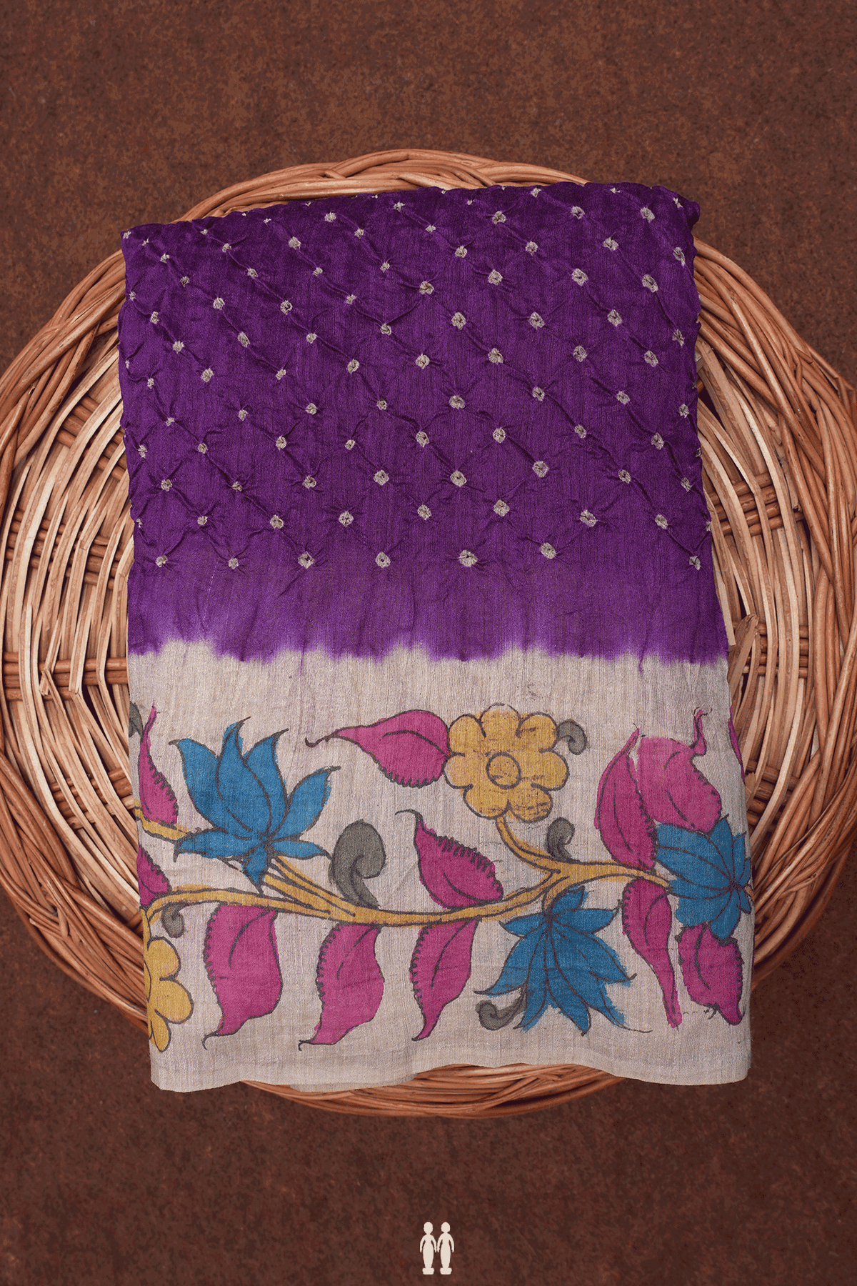 Tie And Dye Design Purple Bandhani Silk Saree