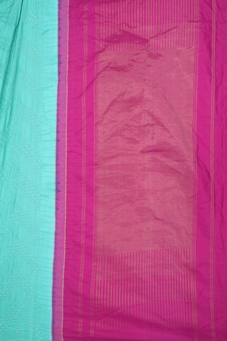 Tie And Dye Design Sea Green Bandhani Silk Saree