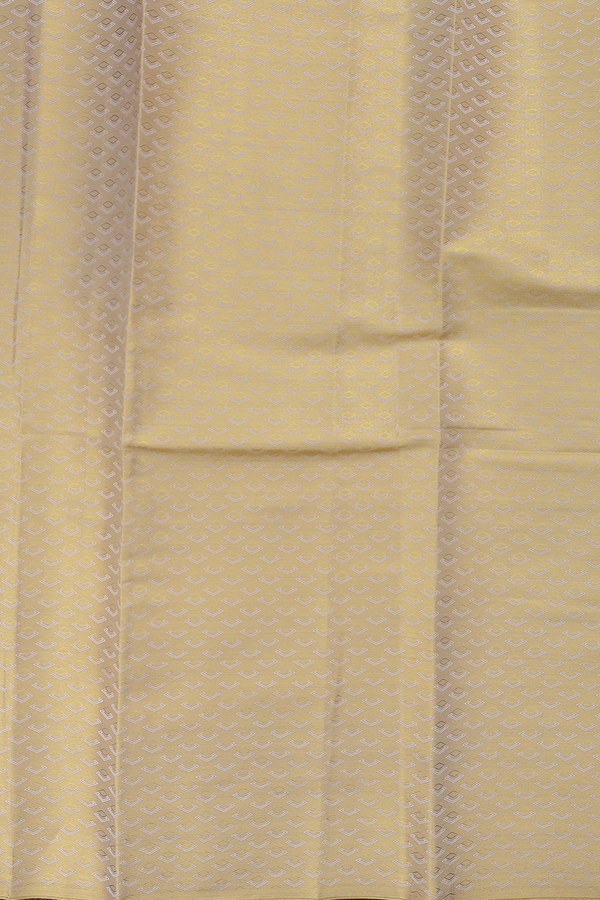 Tissue Beige Art Silk Dhoti With Shirt Material