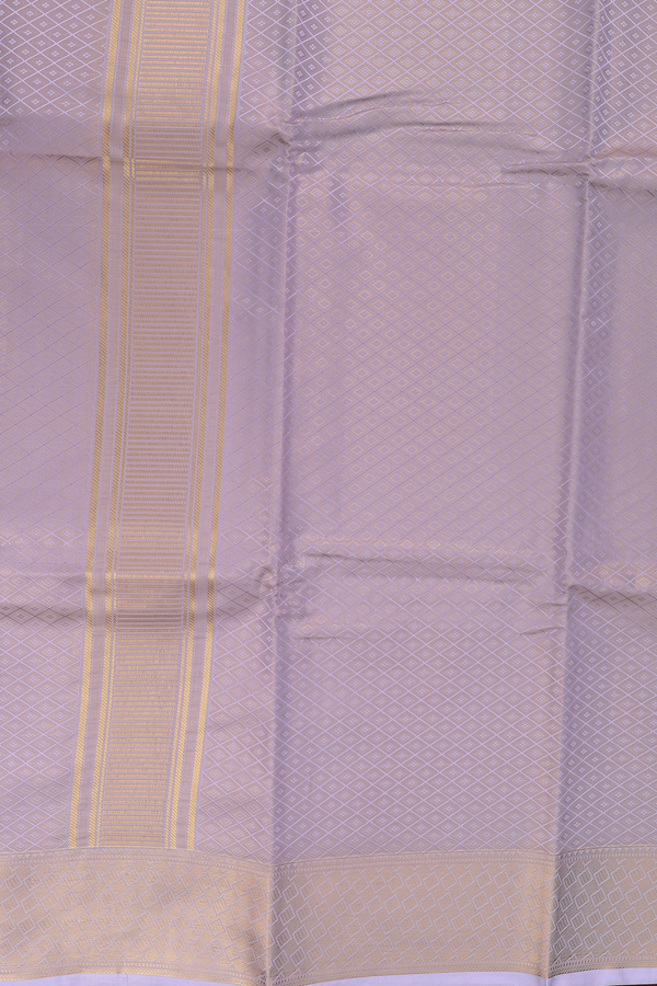 Tissue Pastel Purple Silk Dhoti With Shirt Material