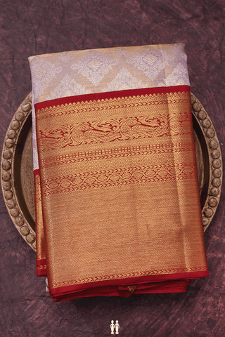 Traditional Border Gold Tissue Kanchipuram Silk Saree