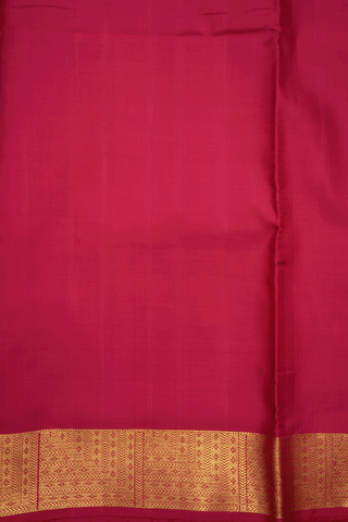 Traditional Border Ruby Red Kanchipuram Nine Yards Silk Saree
