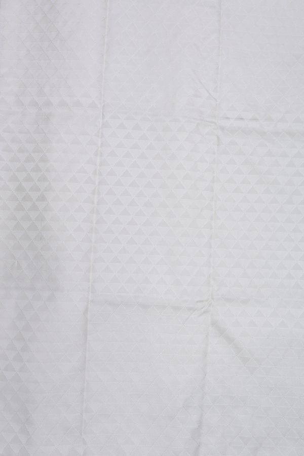 Traditional Border White Silk Dhoti With Shirt Material