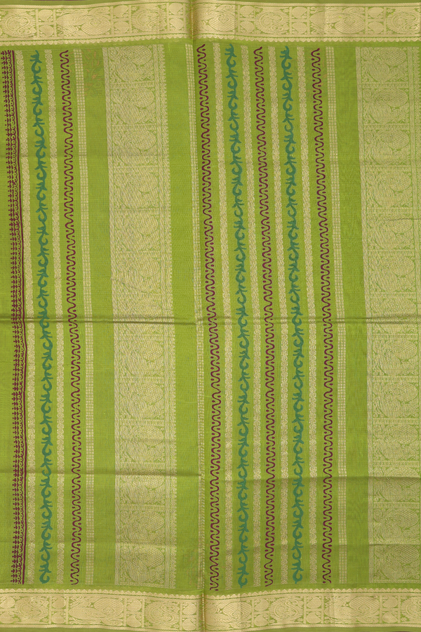 Traditional Silk Cotton Saree Berry Red With Peacock Design