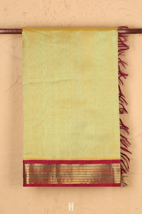Traditional Silk Cotton Saree Dual Tone With Contrast Border