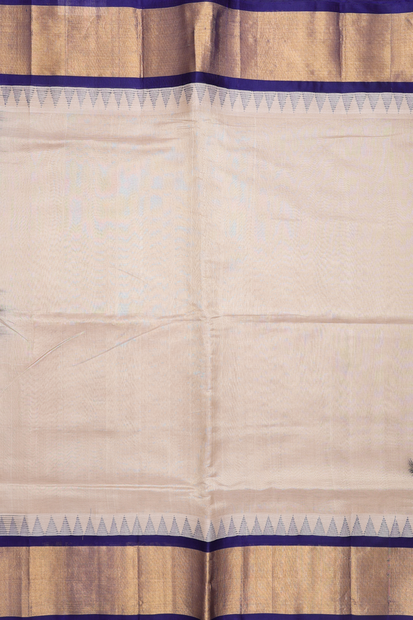 Traditional Silk Cotton Saree In Beige With Contrast Border