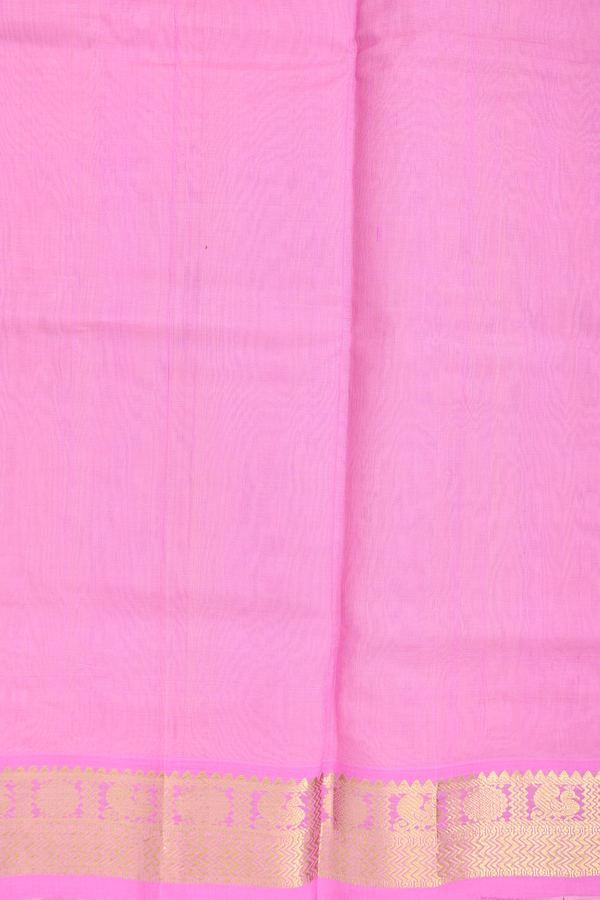 Traditional Silk Cotton Saree In Beige With Zari Buttas