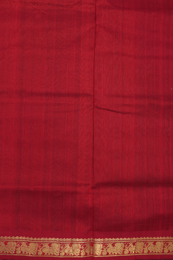 Traditional Silk Cotton Saree In Black With Contrast Border