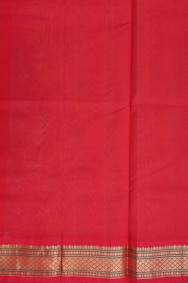 Traditional Silk Cotton Saree In Brown With Contrast Border
