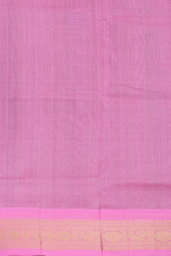 Traditional Silk Cotton Saree In Dark Green With Checks Desi