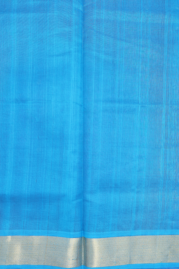 Traditional Silk Cotton Saree In Royal Purple With Zari Buttas