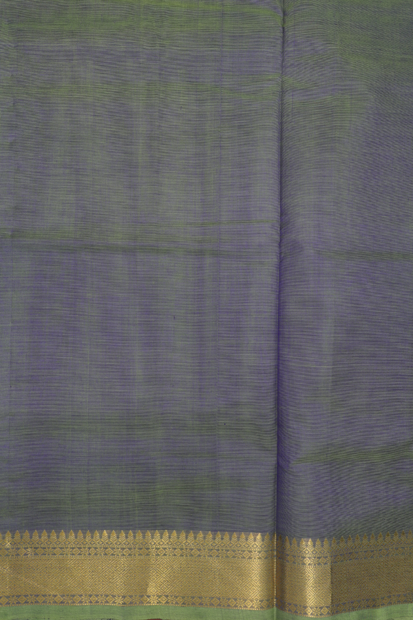 Traditional Silk Cotton Saree In Dual Tone With Zari Border