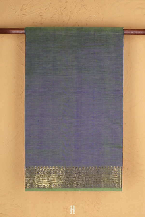 Traditional Silk Cotton Saree In Dual Tone With Zari Border