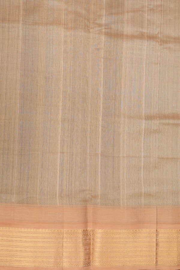 Traditional Silk Cotton Saree In Green With Contrast Border