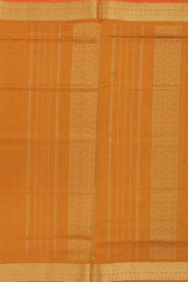 Traditional Silk Cotton Saree In Green With Neli Design