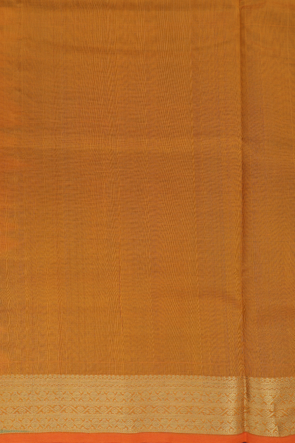 Traditional Silk Cotton Saree In Green With Neli Design