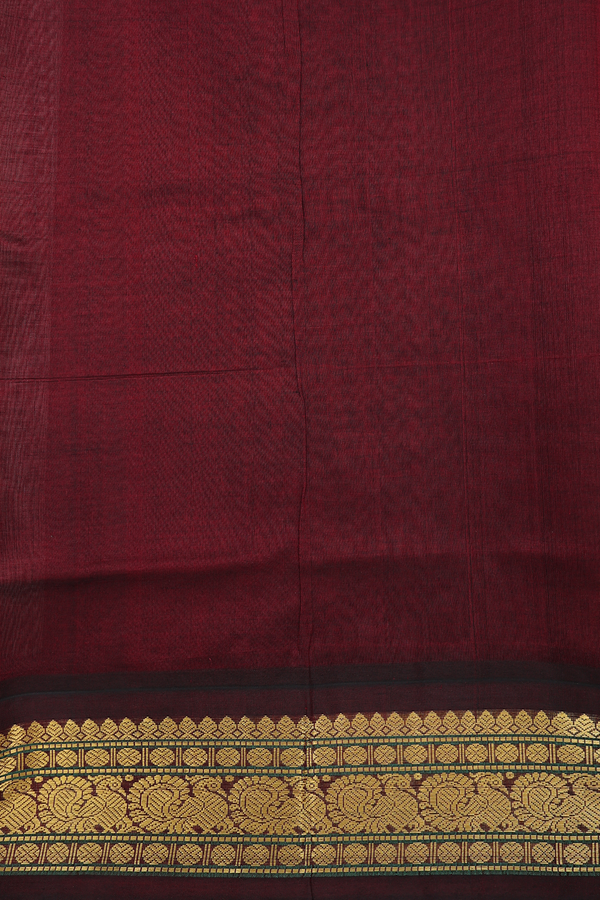 Traditional Silk Cotton Saree In Grey With Checks Design