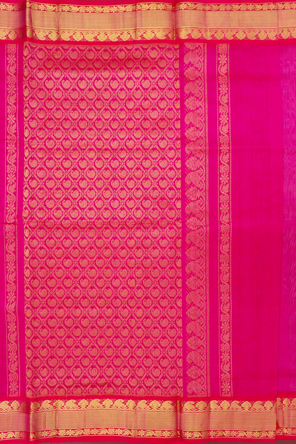 Traditional Silk Cotton Saree In Grey With Paisley Buttas