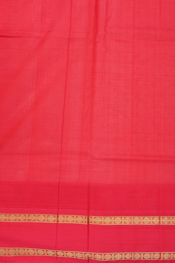 Traditional Silk Cotton Saree In Ivory With Checks Design