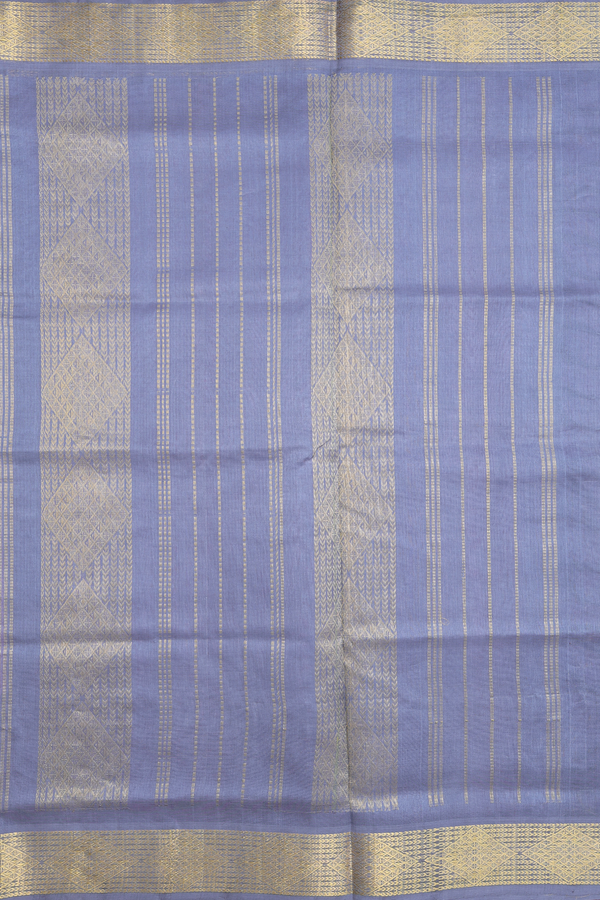 Traditional Silk Cotton Saree In Lavender With Contrast Border