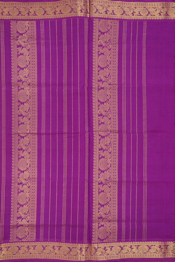 Traditional Silk Cotton Saree In Lime Green With Zari Buttas