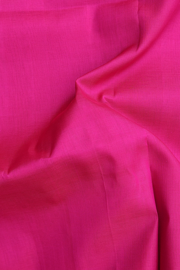 Traditional Silk Cotton Saree In Magenta With Contrast Border