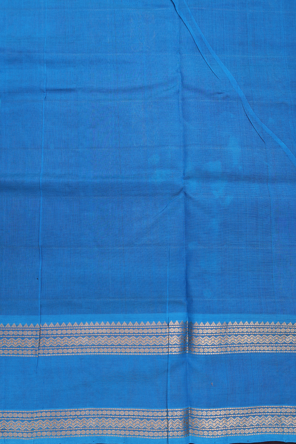 Traditional Silk Cotton Saree In Maroon With Checks Design