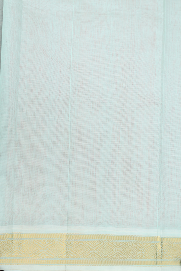Traditional Silk Cotton Saree In Orange With Checks Design