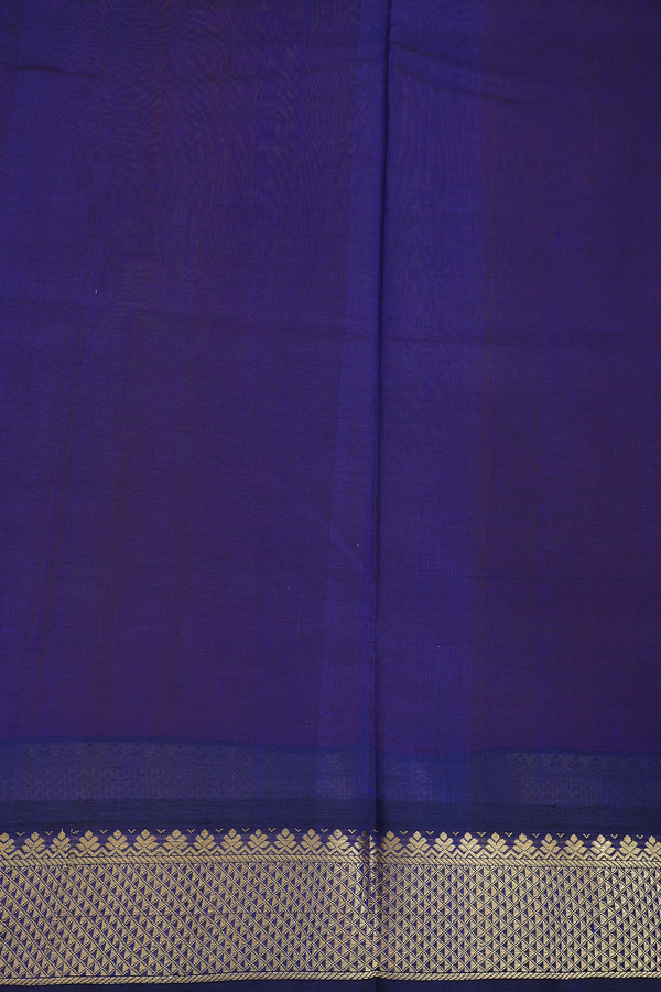 Traditional Silk Cotton Saree In Orange With Rudraksh Buttas