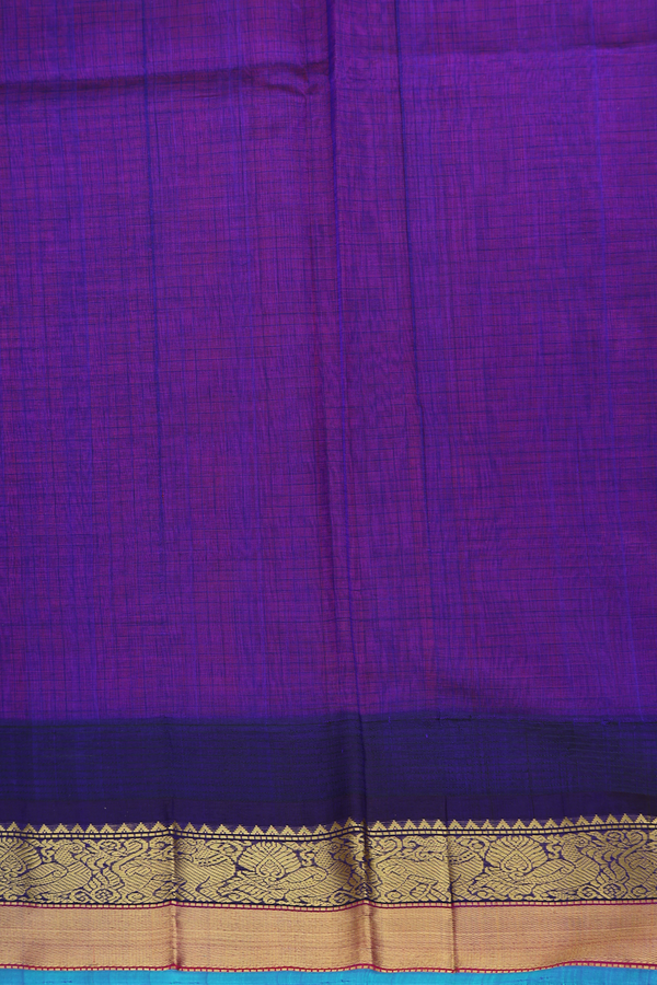 Traditional Silk Cotton Saree In Pink With Checks Design