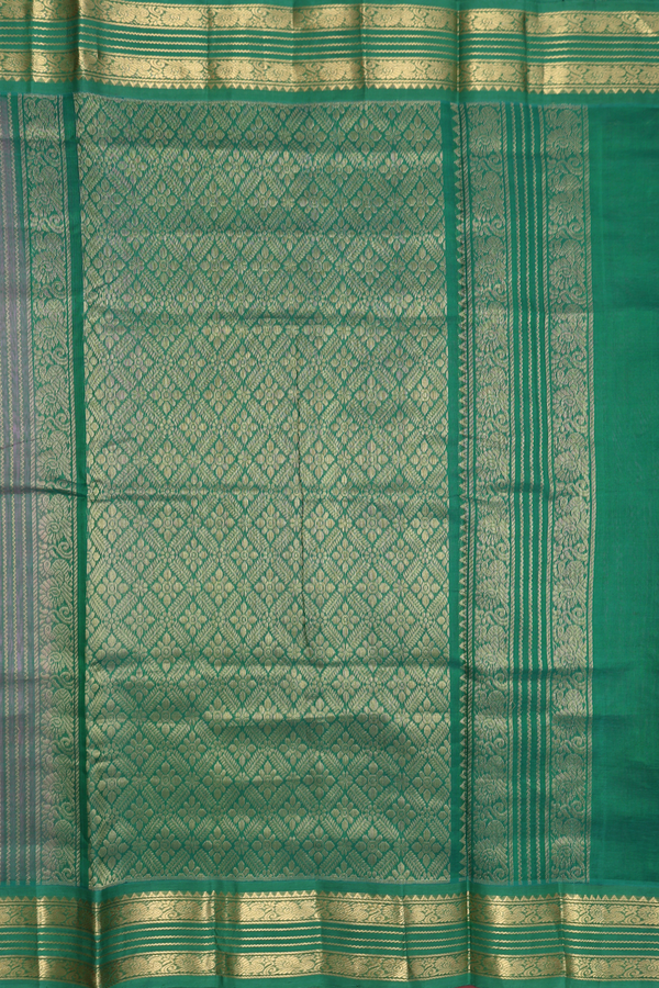 Traditional Silk Cotton Saree In Pink With Contrast Border