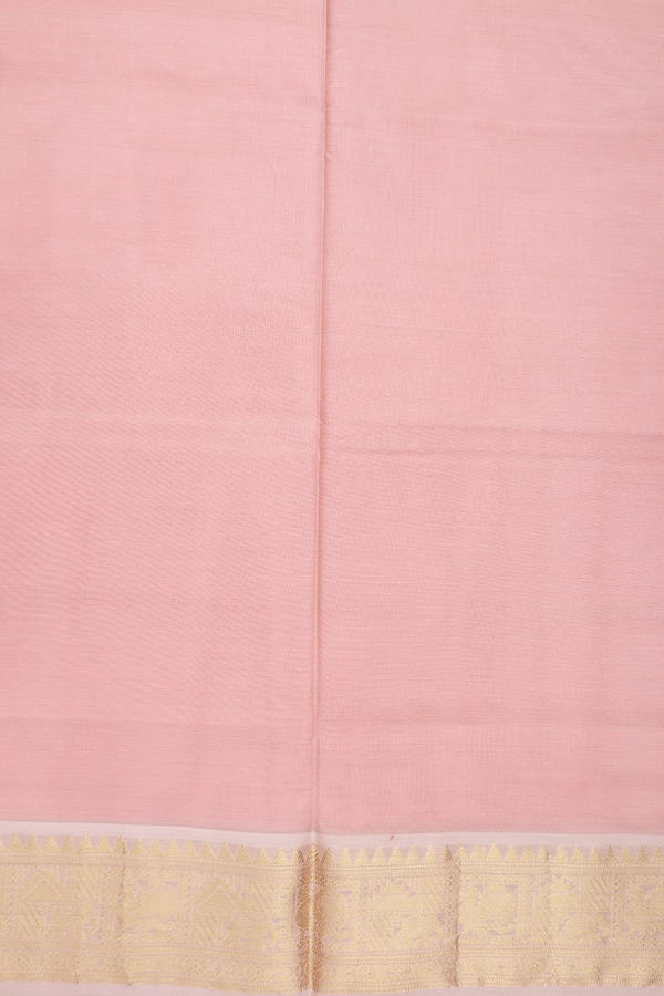 Traditional Silk Cotton Saree In Pink With Malli Moggu Buttas