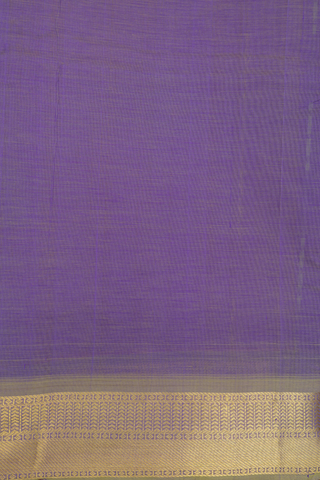Traditional Silk Cotton Saree In Purple With Stripes Design