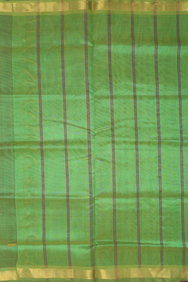 Traditional Silk Cotton Saree In Purple With Zari Border