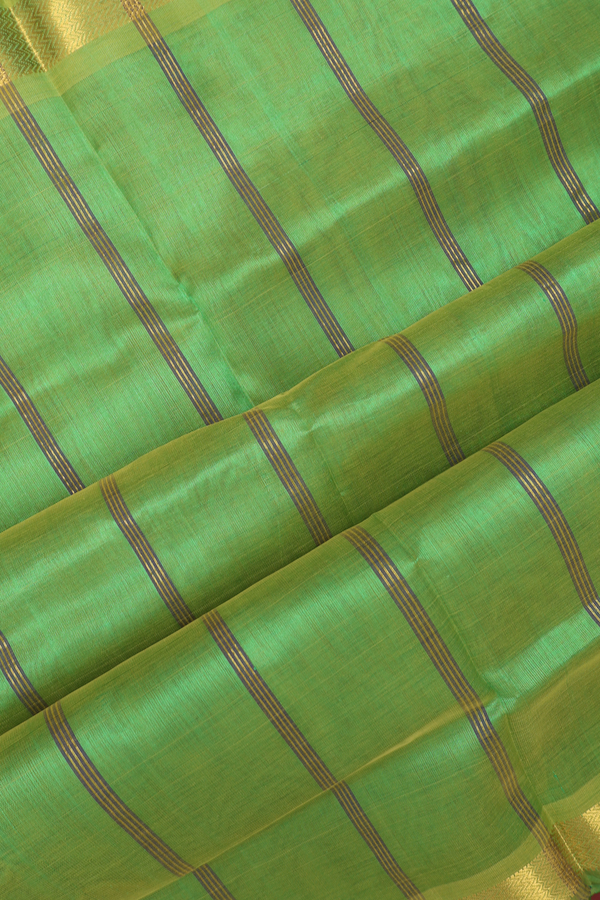 Traditional Silk Cotton Saree In Purple With Zari Border