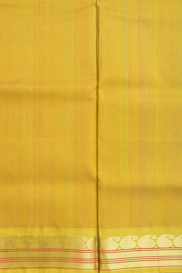 Traditional Silk Cotton Saree In Red With Contrast Border