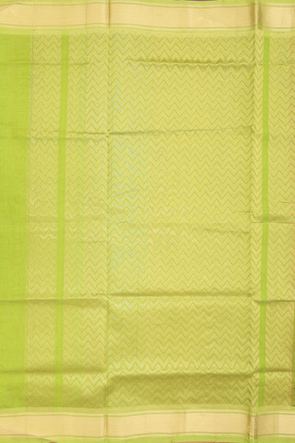 Traditional Silk Cotton Saree In Red With Paisley Buttas