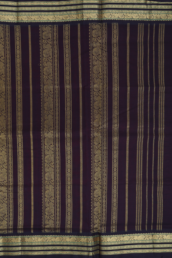 Traditional Silk Cotton Saree In Red With Peacock Border