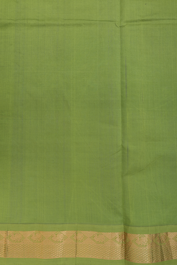Traditional Silk Cotton Saree In Royal Blue With Floral Design