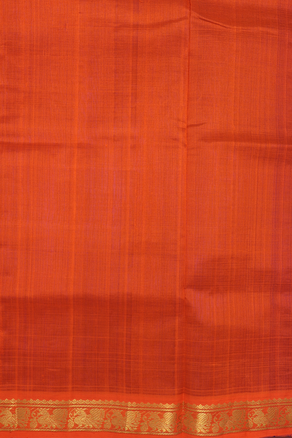Traditional Silk Cotton Saree In Royal Blue With Zari Border