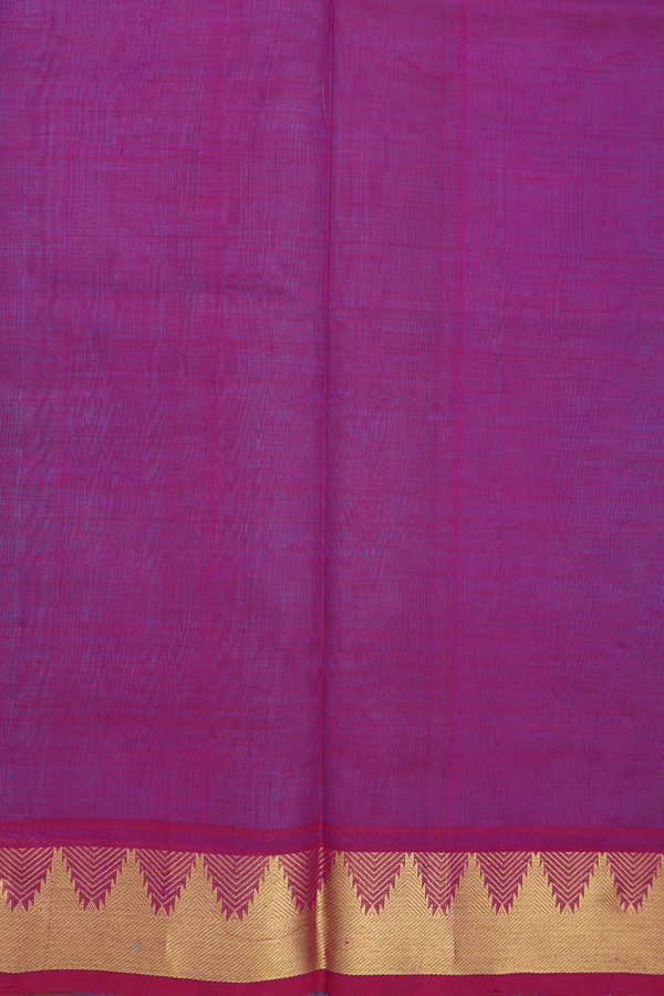 Traditional Silk Cotton Saree In Sky Blue With Zari Buttas