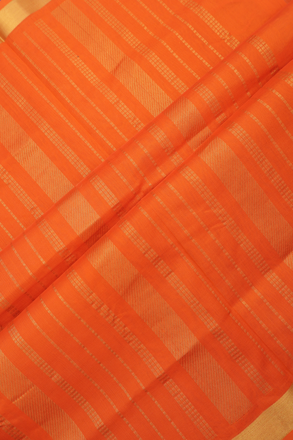 Traditional Silk Cotton Saree In Steel Grey With Zari Border