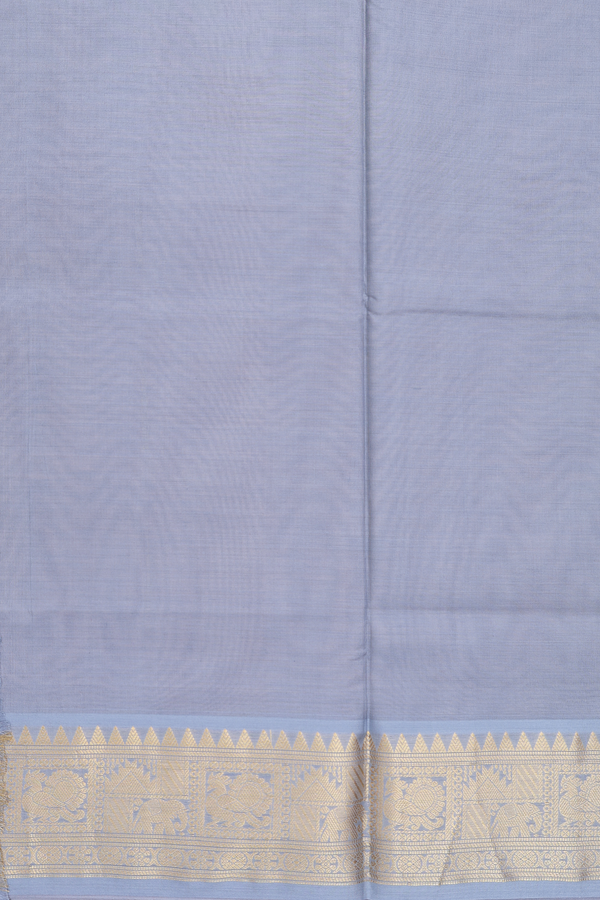 Silk Cotton Saree In Tan Brown With Malli Moggu Buttas