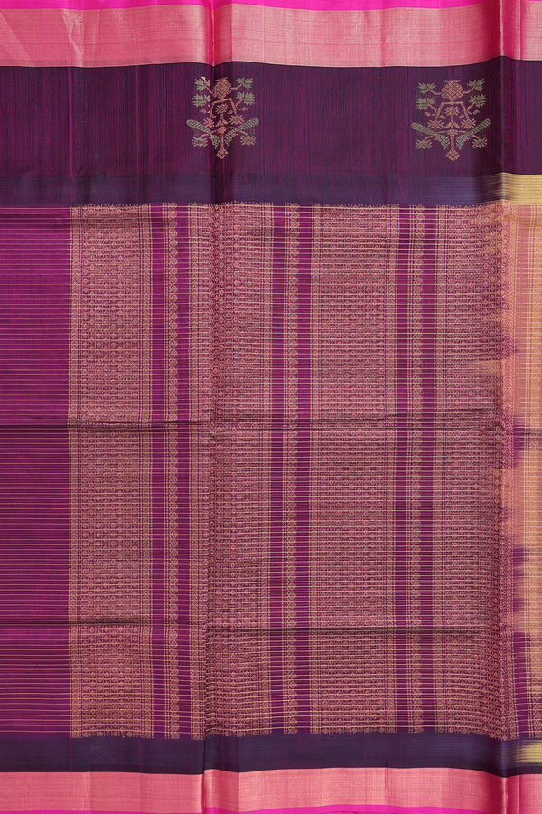Traditional Silk Cotton Saree In Yellow With Checks Design