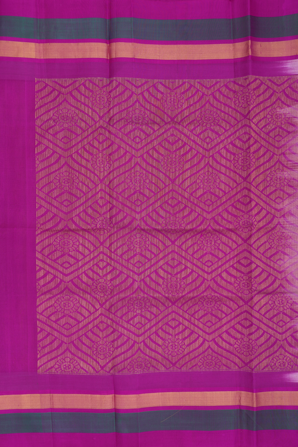 Traditional Silk Cotton Saree In Yellow With Contrast Border